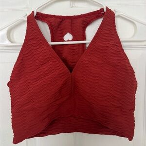 Booty by Brabants Red Textured Crop Top